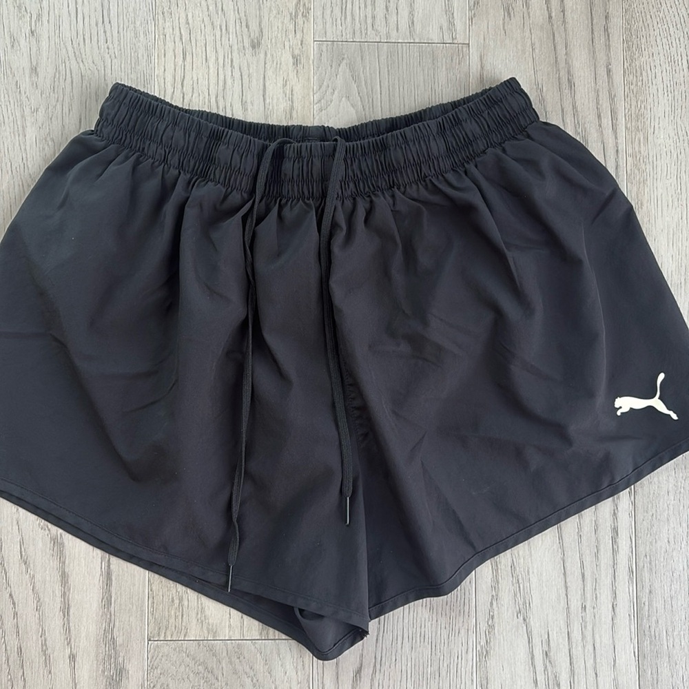 Puma Black Shorts Drawstring Waist Size XL